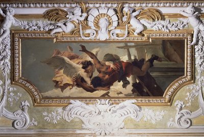 Un angelo salva un artigiano cadente da un